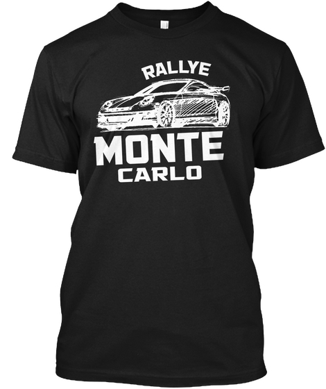 Rallye Monte Carlo 1968s Black T-Shirt Front