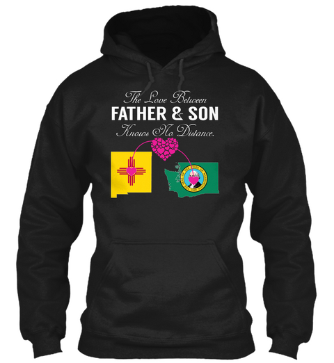 Father Son   New Mexico Washington Black Camiseta Front