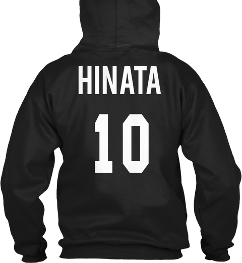 Hinata 10 Black áo T-Shirt Back
