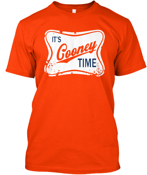 It's Cooney Time Orange T-Shirt Front