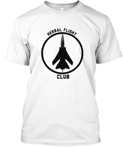 Herbal Flight Club White T-Shirt Front