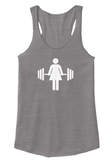 Girls Who Lift Tribute Racerback Gry Wht Eco Grey Maglietta Front