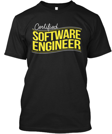 Software Engineer Mom Black T-Shirt Front