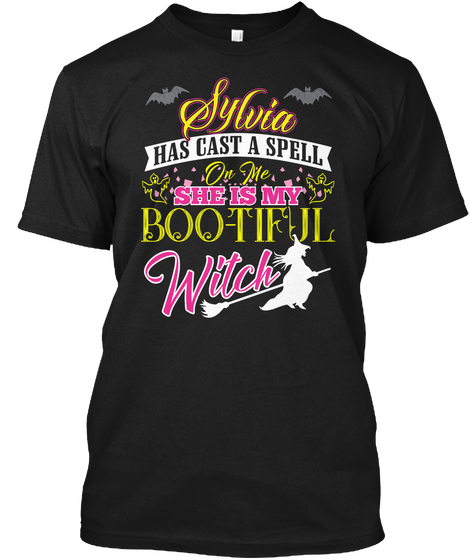 Sylvia Is My Bootifull Witch T Shirt Black Camiseta Front