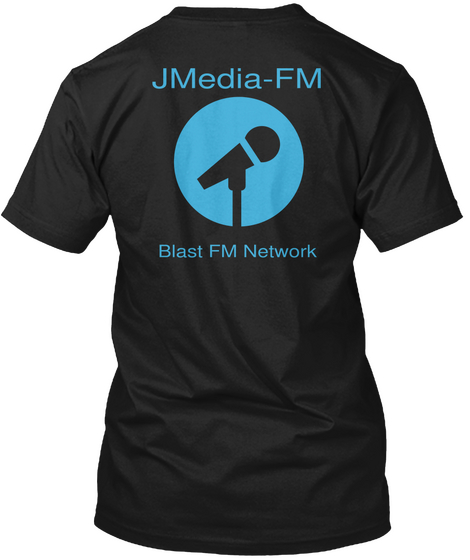 J Media Fm Blast Fm Network Black Camiseta Back