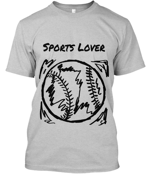 Sports Lover Light Steel T-Shirt Front