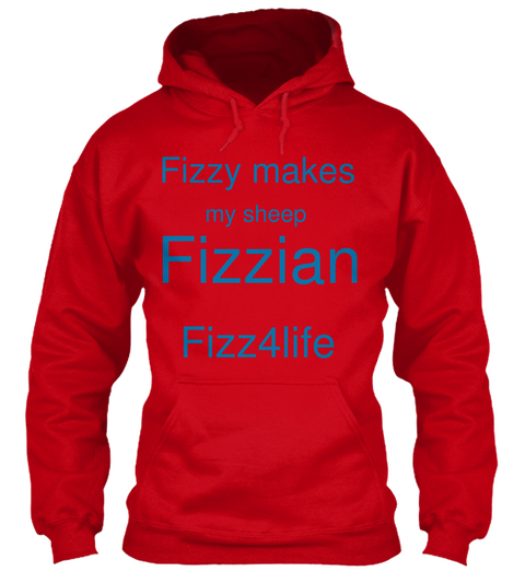 Fizzy Makes My Sheep Fizzian Fizz4life Red T-Shirt Front