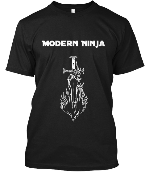 Modern Ninja Black Camiseta Front