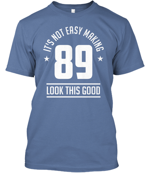 Making 89 Denim Blue áo T-Shirt Front