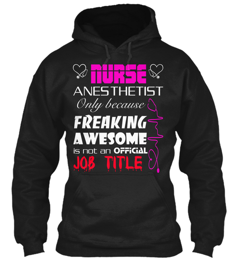 Nurse Anesthetist T Shirt Black T-Shirt Front