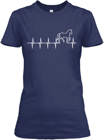 Horsebeat Navy Camiseta Front