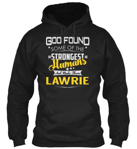 Lawrie   Strongest Humans Black áo T-Shirt Front