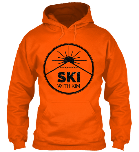 Ski With Kim Safety Orange Kaos Front