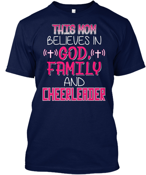Cheerleader Navy T-Shirt Front