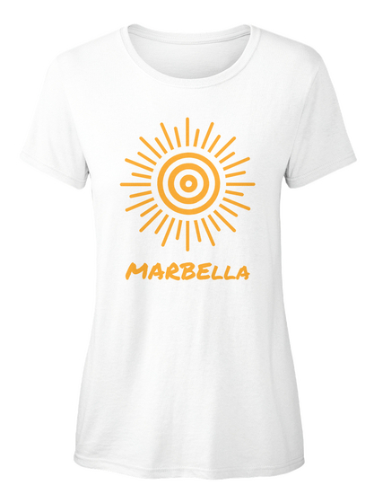 Marbella White T-Shirt Front