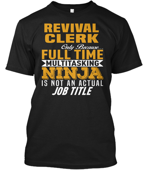 Revival Clerk Black Camiseta Front