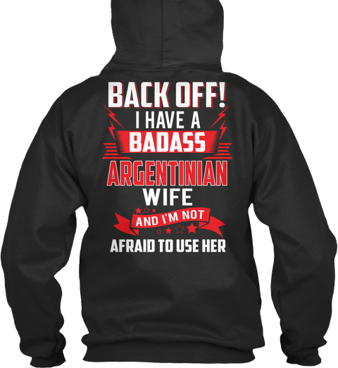 Argentinian Wife 05 A Jet Black T-Shirt Back