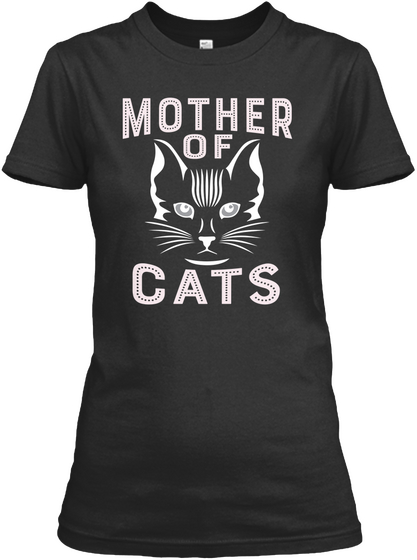 Mother Of Cats Special T Shirt Black T-Shirt Front