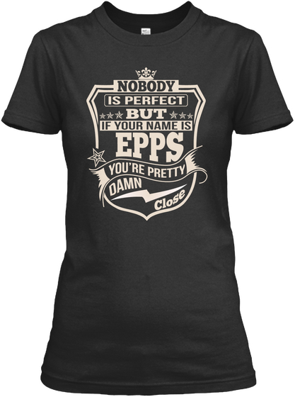 Nobody Perfect Epps Thing Shirts Black T-Shirt Front