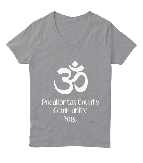 Pocahontas County Community Yoga Light Steel T-Shirt Front