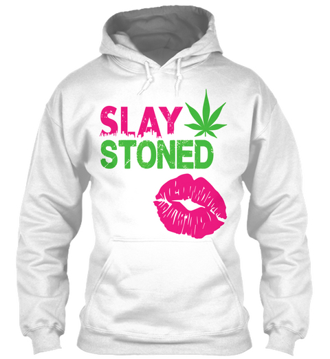 Slay 
Stoned White Camiseta Front