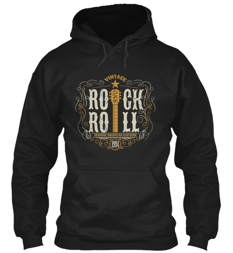 Vintage Rock   Roll 1994 Black T-Shirt Front