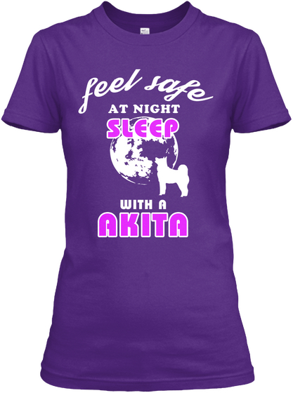 Akita Purple Kaos Front