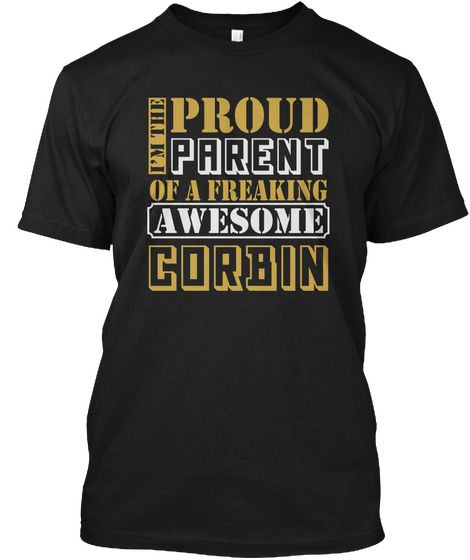 Parent Of Corbin Thing Shirts Black Camiseta Front