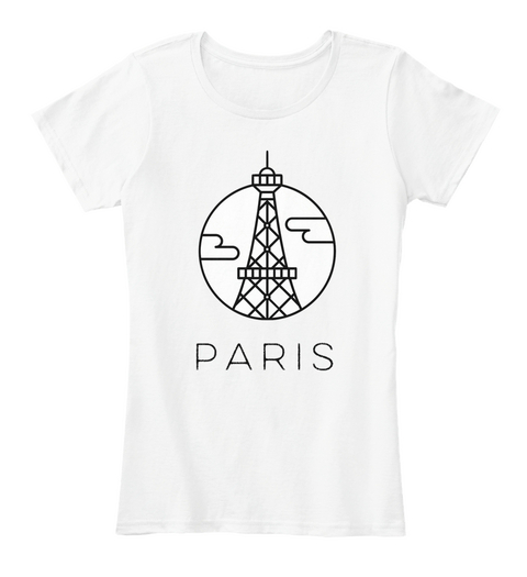 Paris White Camiseta Front