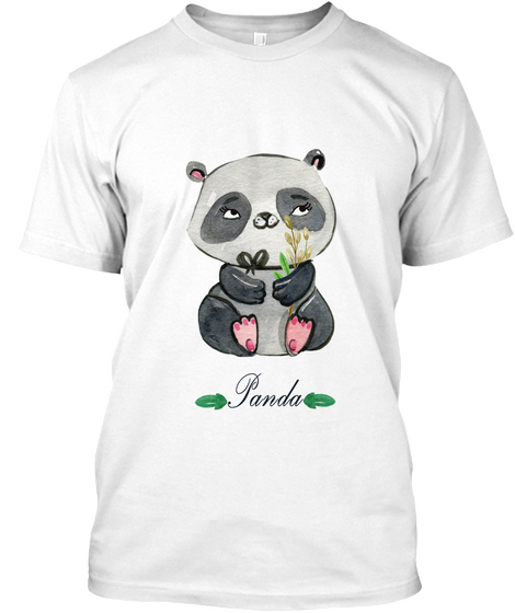 Panda White Camiseta Front