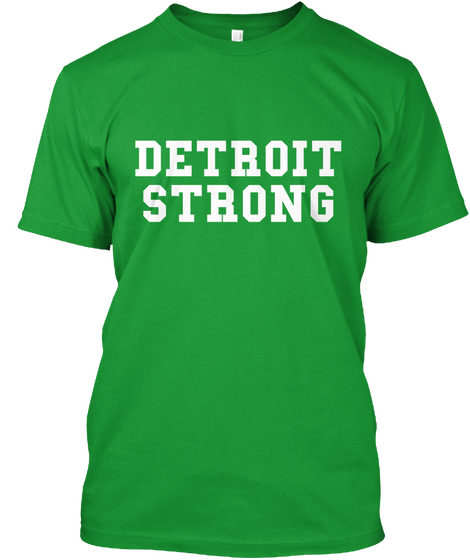 Detroit Strong Kelly Green Maglietta Front
