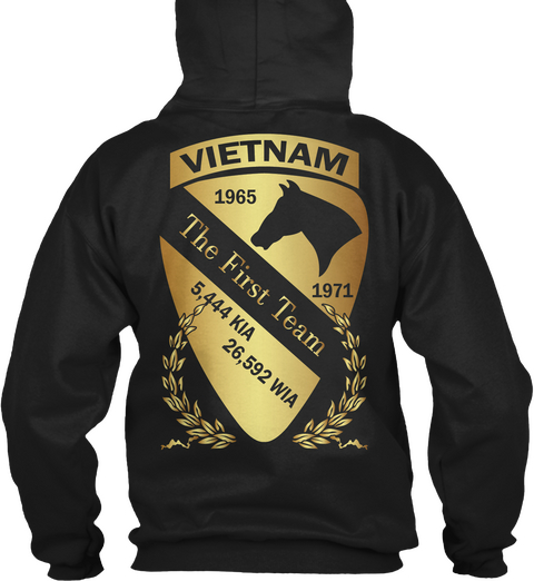 Vietnam 1965 1971 The First Team Black Camiseta Back