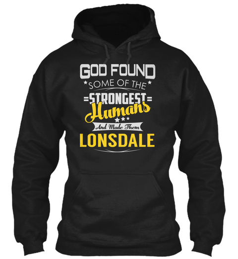 Lonsdale   Strongest Humans Black T-Shirt Front