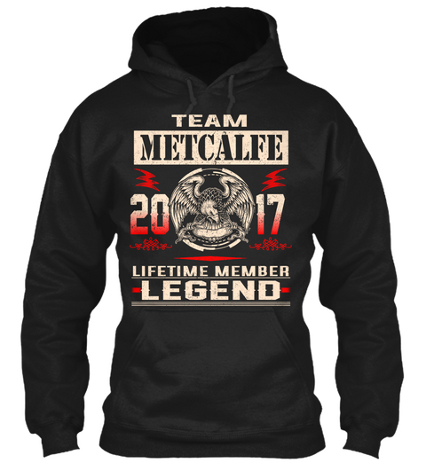 Team Metcalfe 2017 Black T-Shirt Front