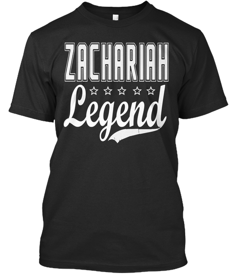 Zachariah Legend Black T-Shirt Front