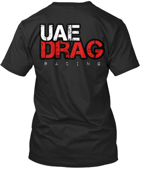 Uae Drag Racing Black Kaos Back