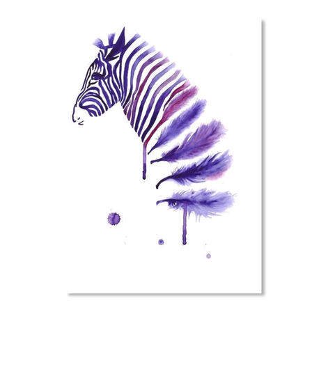 Purple Zebra Is Great On A Sticker White T-Shirt Front