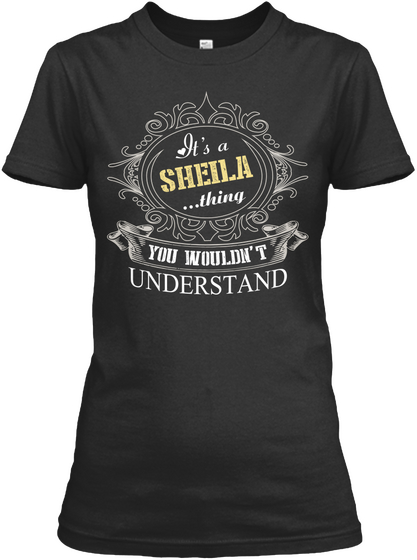 Sheila Thing Black Camiseta Front