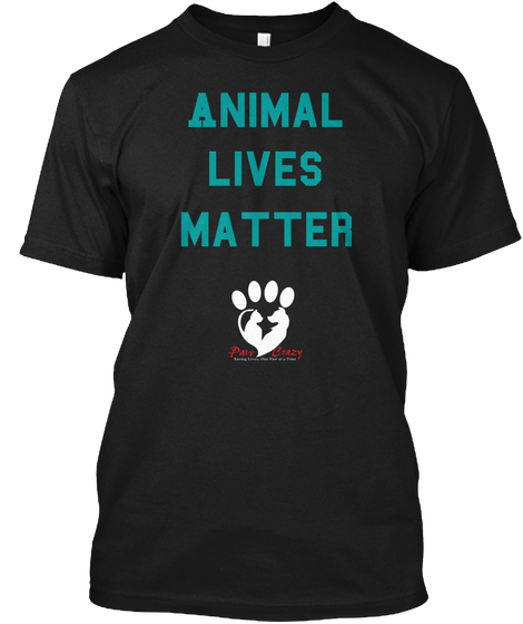 Animal Lives Matter Black Camiseta Front