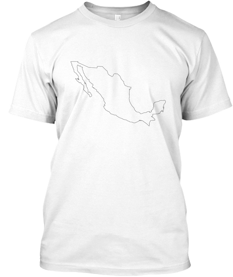 Mexico Country Outline T Shirt White T-Shirt Front
