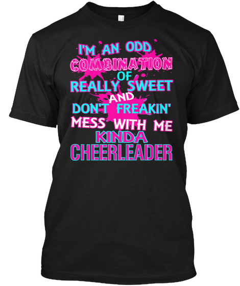 Cheerleader Black T-Shirt Front