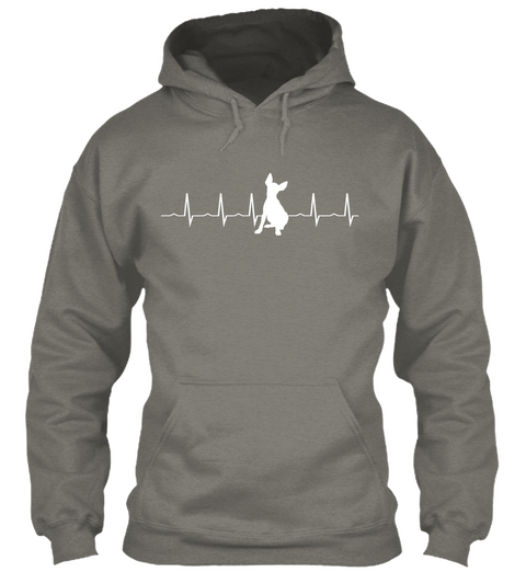 Chihuahua 2 Heartbeat Hoodies Sweatshirt Charcoal áo T-Shirt Front