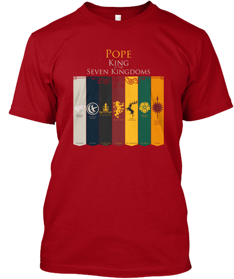 Pope Family House   Lion Deep Red T-Shirt Front