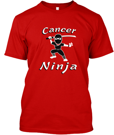 Cancer Ninja Classic Red Maglietta Front