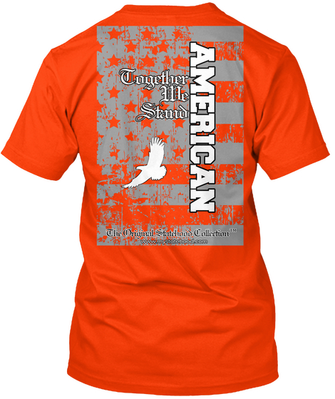 Together Me Stand American Orange T-Shirt Back