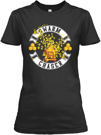 Swarm Chaser Womens Black T-Shirt Front