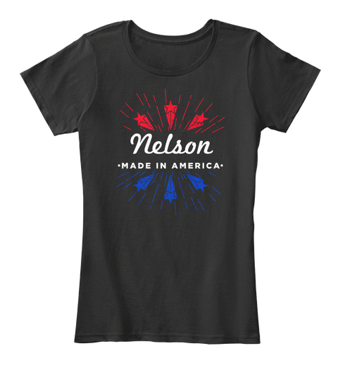 Nelson Made In America Black T-Shirt Front