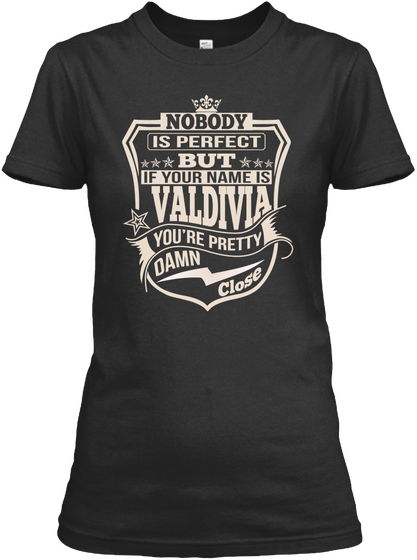 Nobody Perfect Valdivia Thing Shirts Black T-Shirt Front