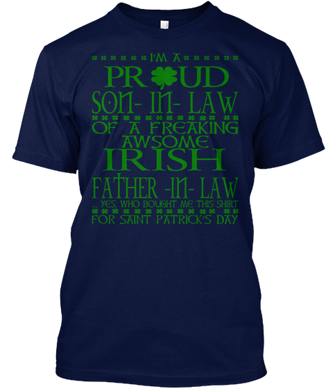 I Am A Proud Son Father In La Navy T-Shirt Front