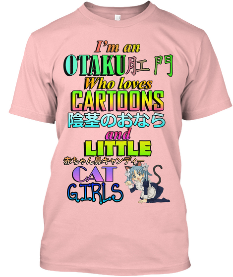 Specific Lads Otaku Pale Pink áo T-Shirt Front
